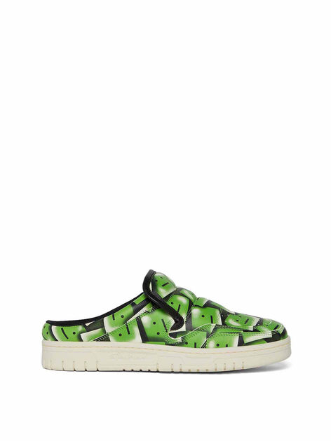 Slip On Sneakers in Green/Black