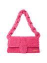 Jacquemus Le Bambidou Shearling Shoulder Bag in Pink Pink fljac0250003pin