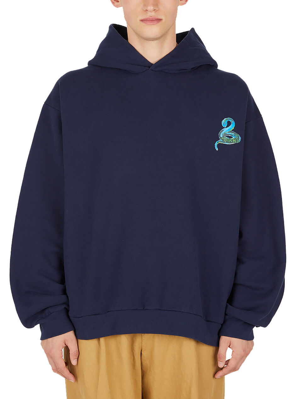 Snake Print Hooded Sweatshirt