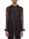 Maison Margiela Tulle Shirt with Lace Trims Black flmla0247006blk