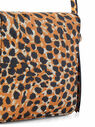 GANNI Leopard Print Wallet in Recycled Leather Orange flgan0247071brn
