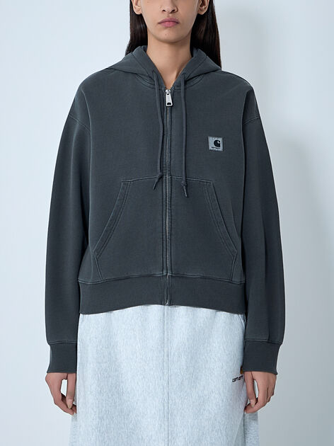 Hooded Logo Motif Sweatshirt