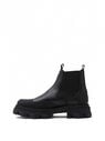GANNI Leather Chelsea Ankle Boots in Black  flgan0350001blk
