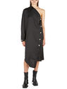Acne Studios Asymmetric Shirt Dress Black flacn0250013blk