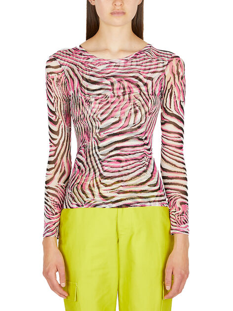 Cardio Animal Print Crewneck Top