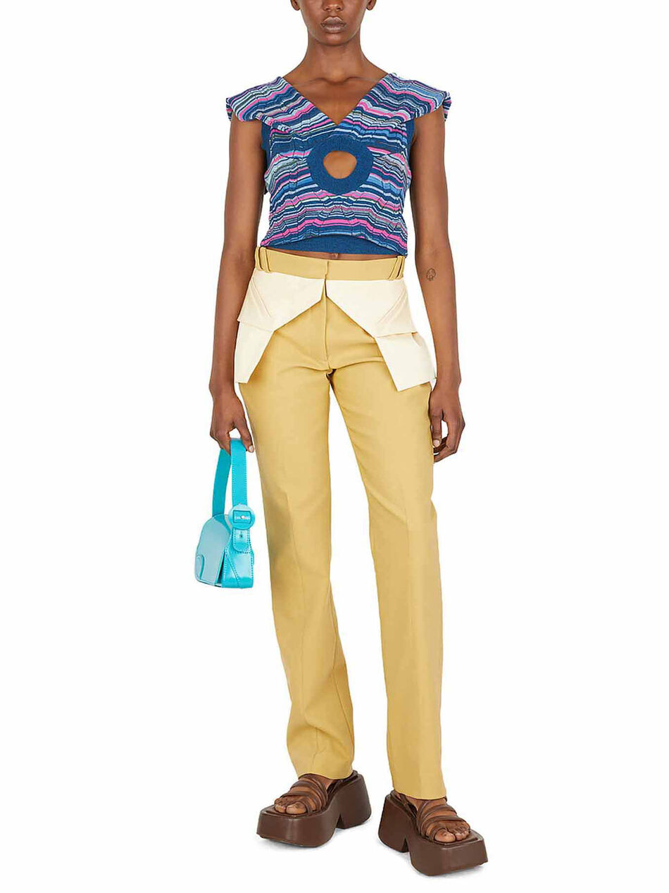 Sleveless Top with Cut Out Details