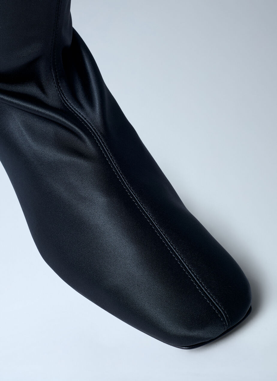 Satin Knee-High Boots