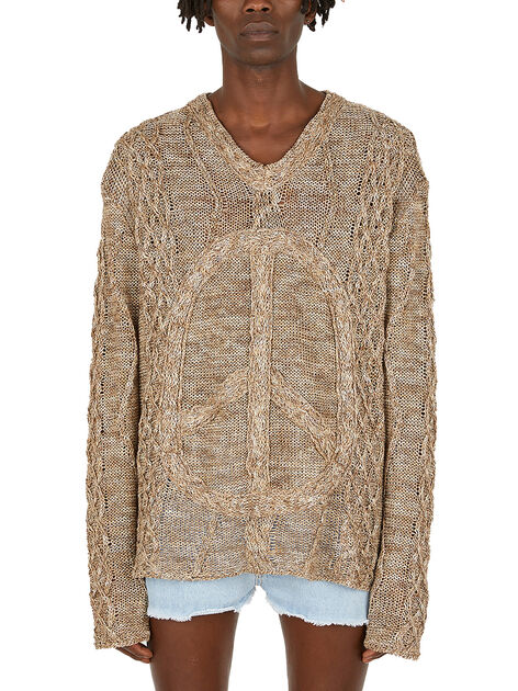 Grunge Cable Knit Sweater