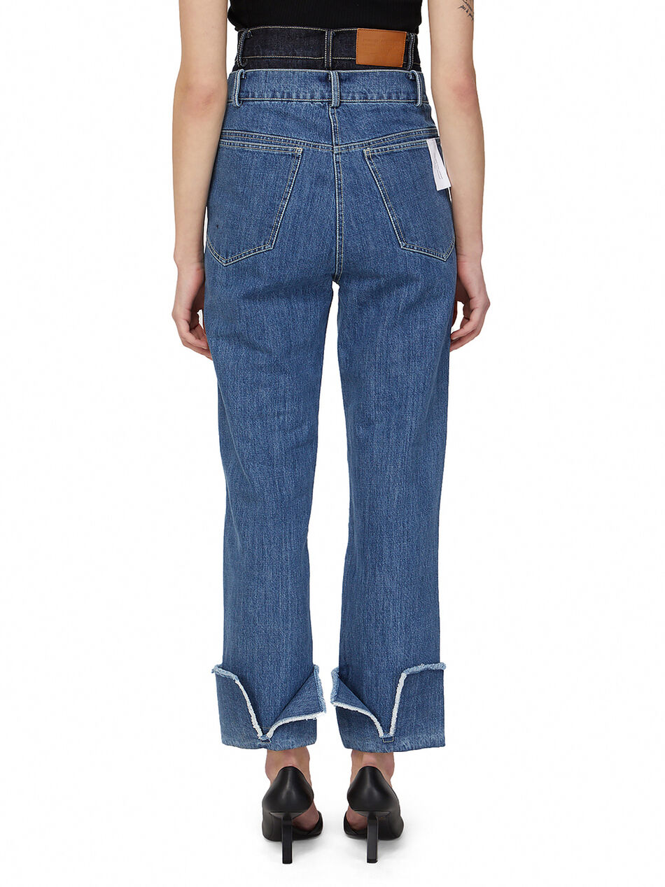 Contrast Waistline Jeans 