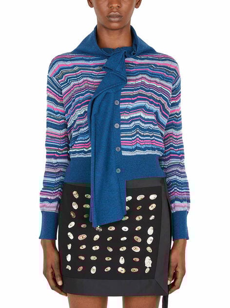 Cardigan a Righe Multicolore