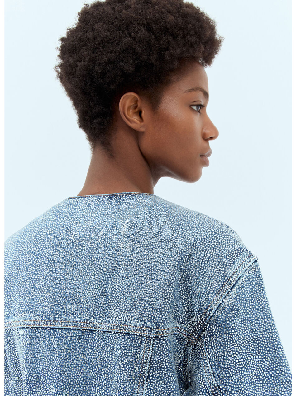 Sparkle Denim Blazer