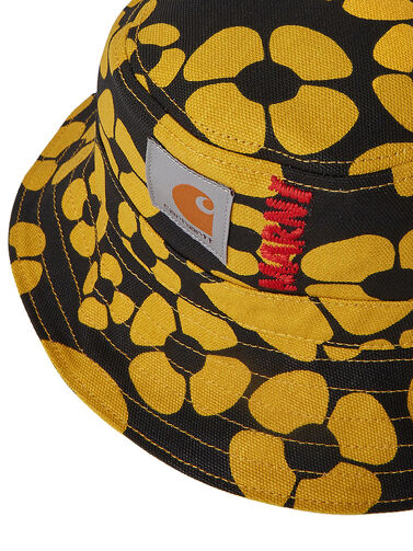 Carhartt Yellow Floral Bucket Hat Marni x Carhartt Floral Bucket Hat Black Yellow Canvas Size  main image 4