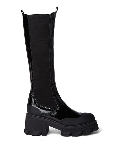 Cleated Heeled Chelsea Boots