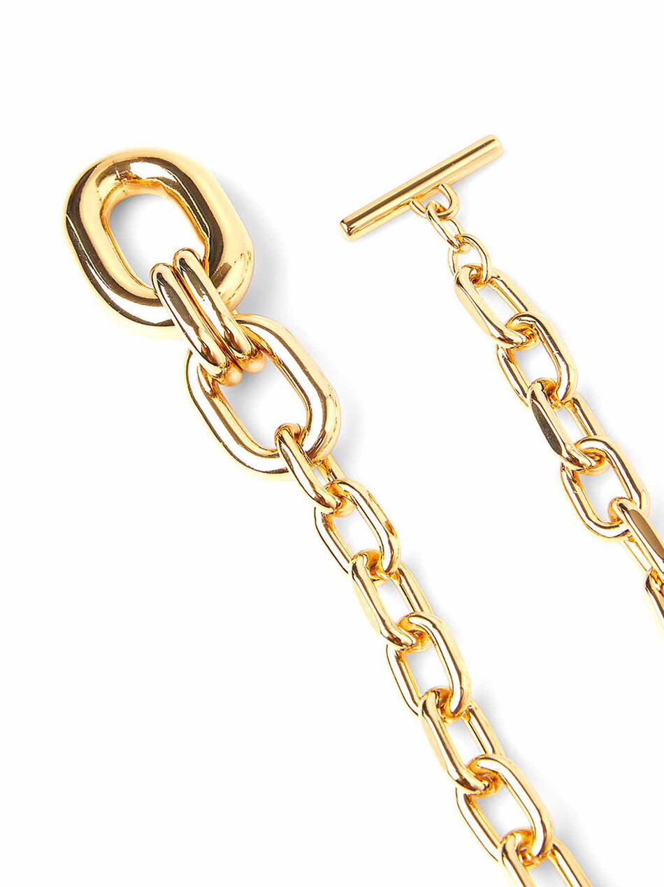 Gold Necklace with T-Bar Closure