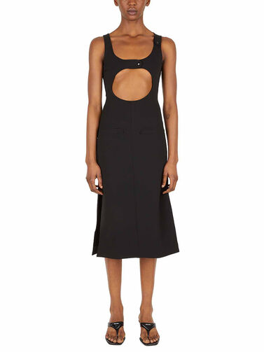 black dress with circle cut out Frank Lyman Black Sleeveless Multi Circle Cutout Dress Style 248210U