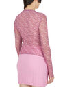Blumarine Long Sleeves Top with Logo Pink flblm0249004pin