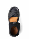 Maison Margiela Black Platform Sandals with Logo Patch Black flmla0248019blk