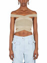 Dion Lee Sleeveless Ribbed Knit Top Beige fldle0247007bei