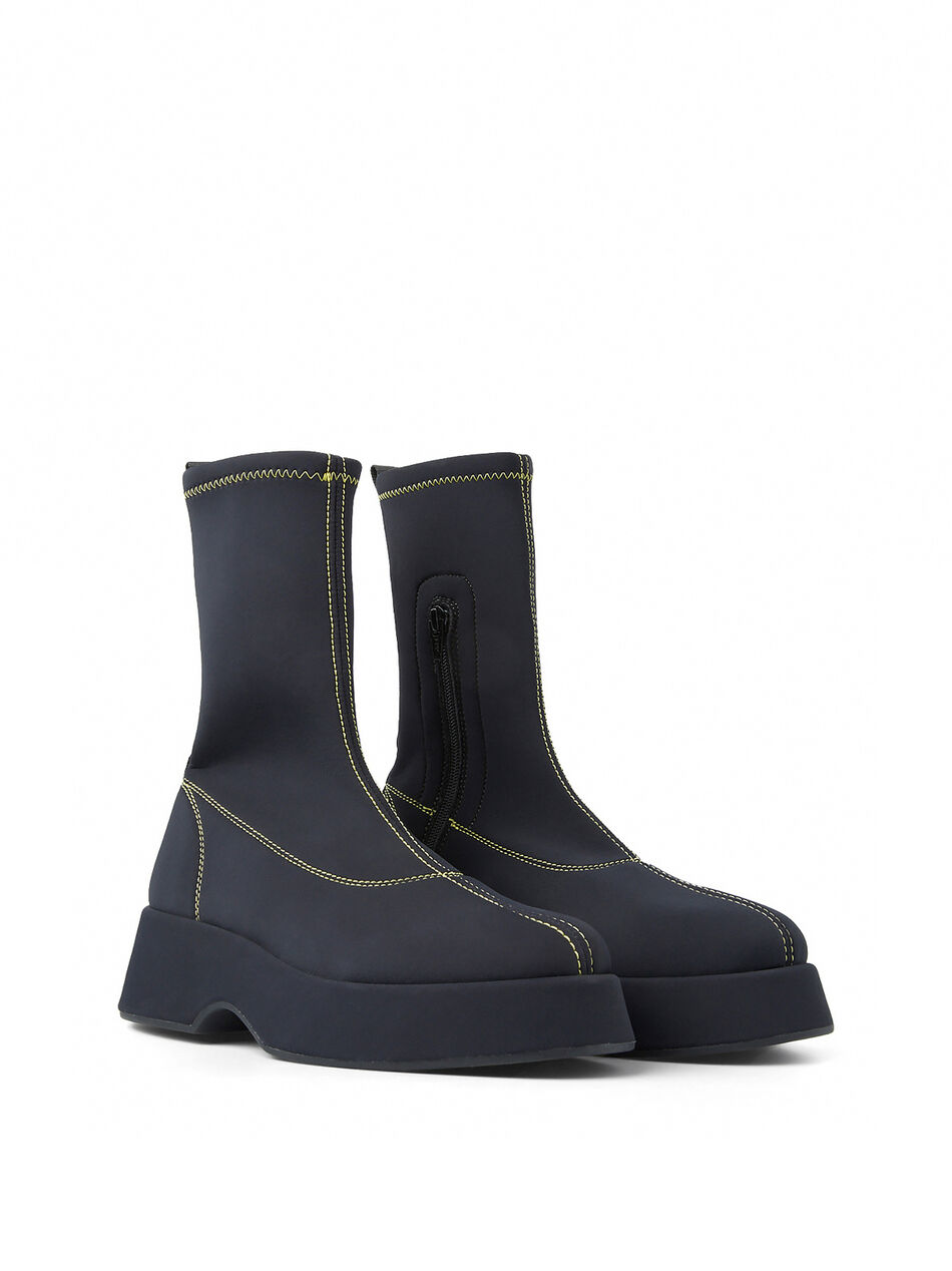 Retro Flatform Sockboot Black