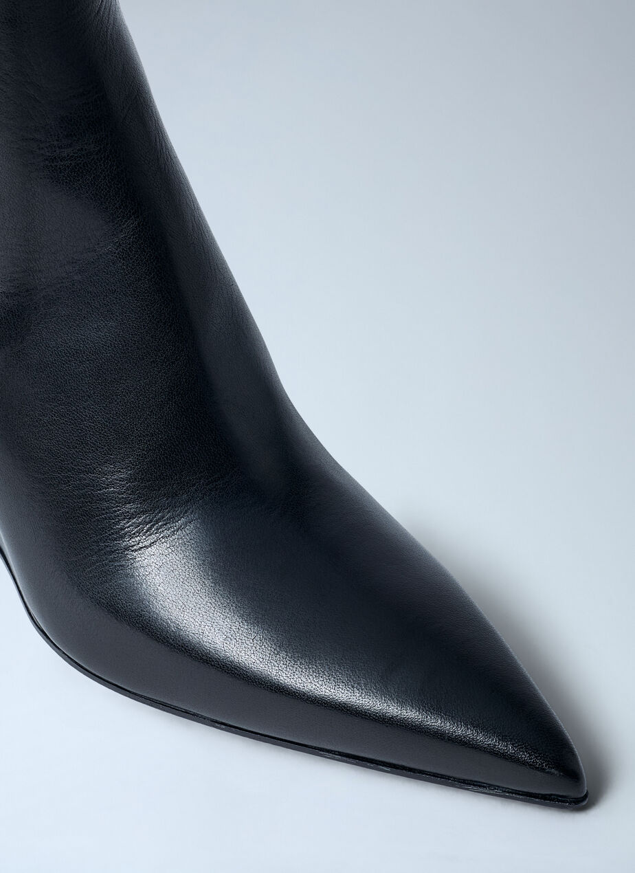 Leather Wedge Ankle Boots