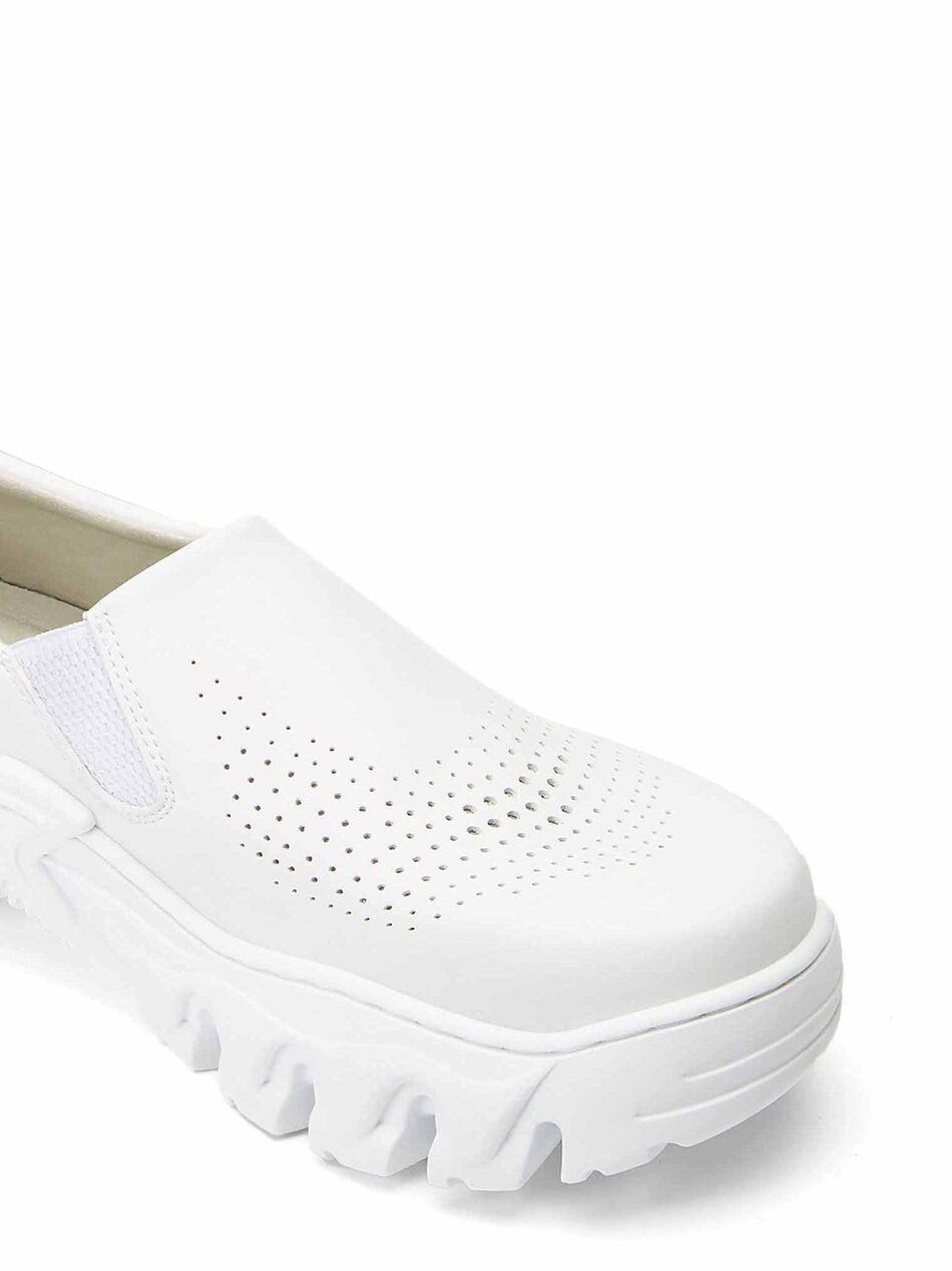 Boccaccio II Faux Leather White Sneakers