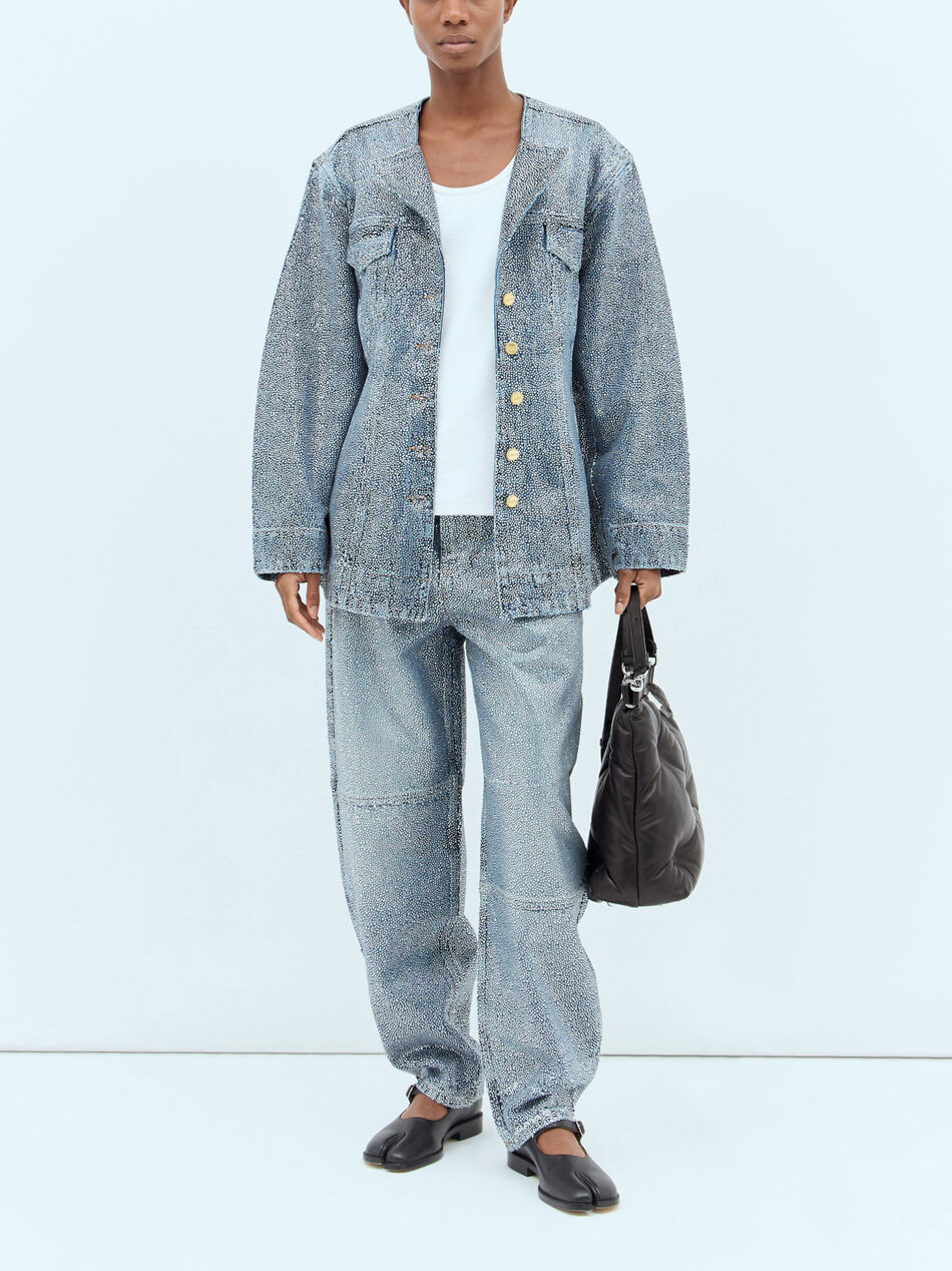 Sparkle Denim Blazer