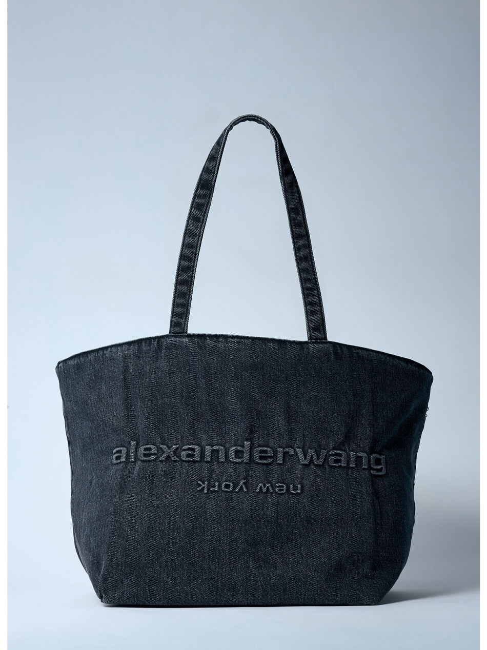 Denim Punch Tote Bag