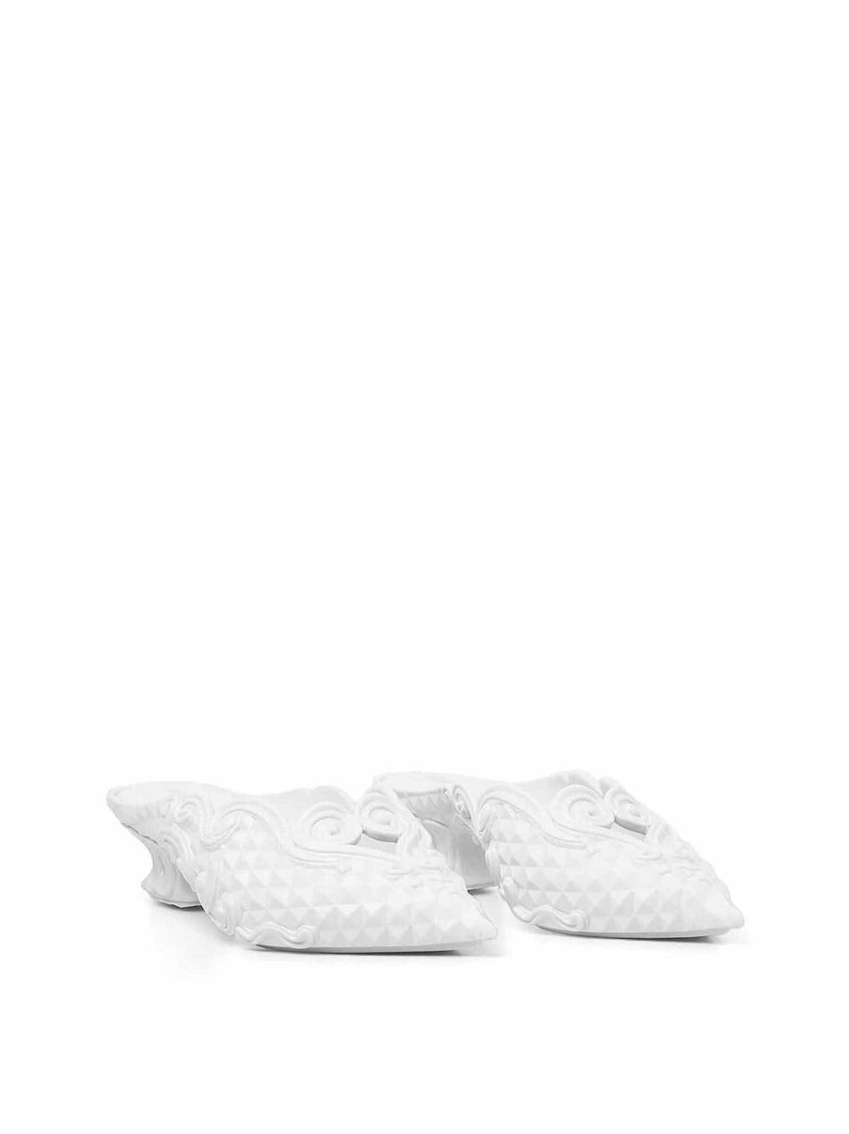 x Melissa Scarpe Mules in PVC Bianco