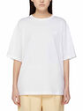 Acne Studios The Face Logo T-Shirt in White  flacn0247010wht