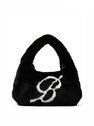 Blumarine Eco Faux Fur Handbag in Black Black flblm0249017blk
