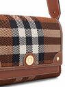 Burberry Note Nova Check Motif Shoulder Bag Brown flbur0247064brn