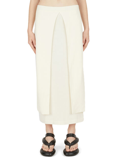 Wool Skirt with V-Cut