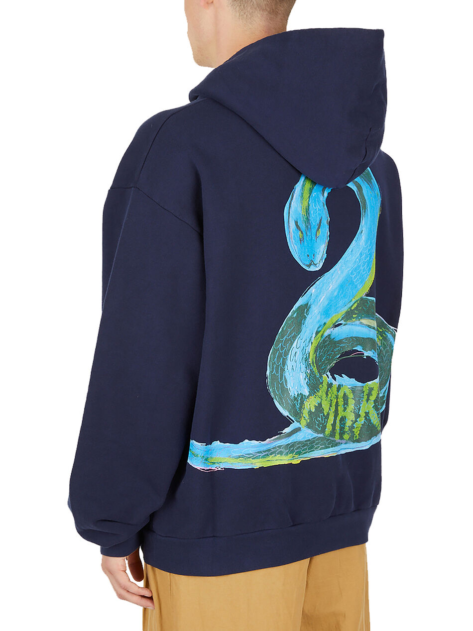 Snake Print Hooded Sweatshirt