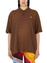 Acne Studios Face Patch Polo Shirt Brown flacn0249014brn