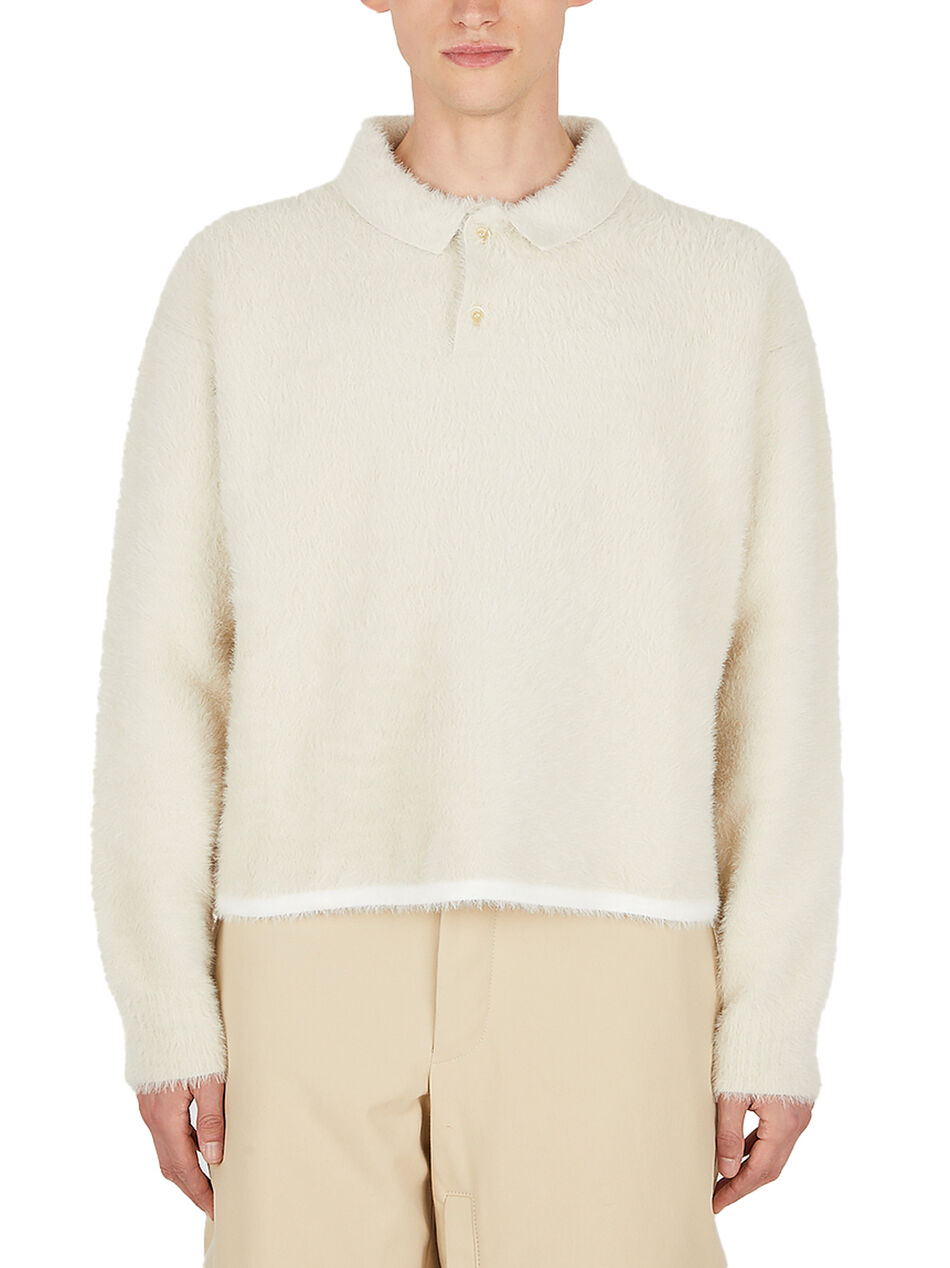 La Neve Polo Sweater in White
