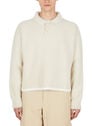 Jacquemus La Neve Polo Sweater in White White fljac0150025wht