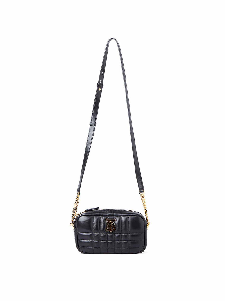 Lola Mini Shoulder Bag in Black Leather