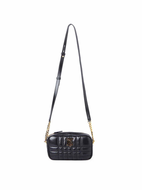 Lola Mini Shoulder Bag in Black Leather