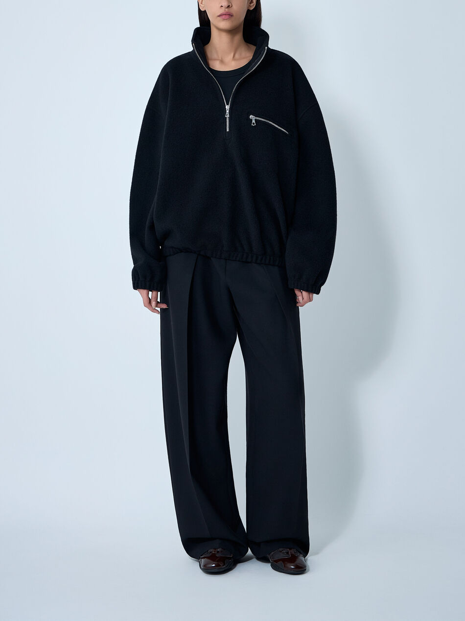 Zip-Up Fleece Sweatshirt