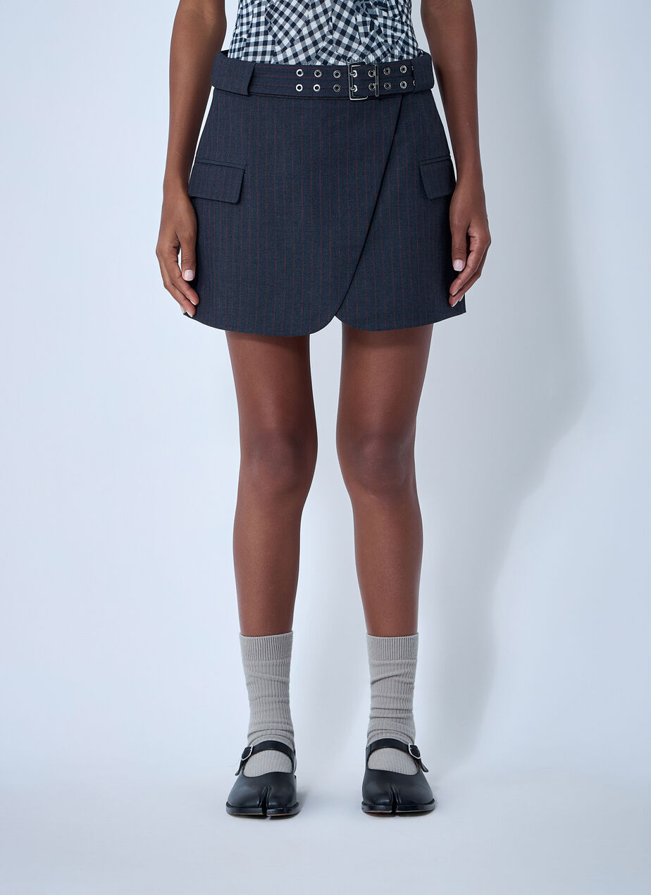 Stretch Stripe Mini skirt