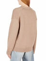 Acne Studios Ribbed Cardigan with V-Neck Brown flacn0248015brn