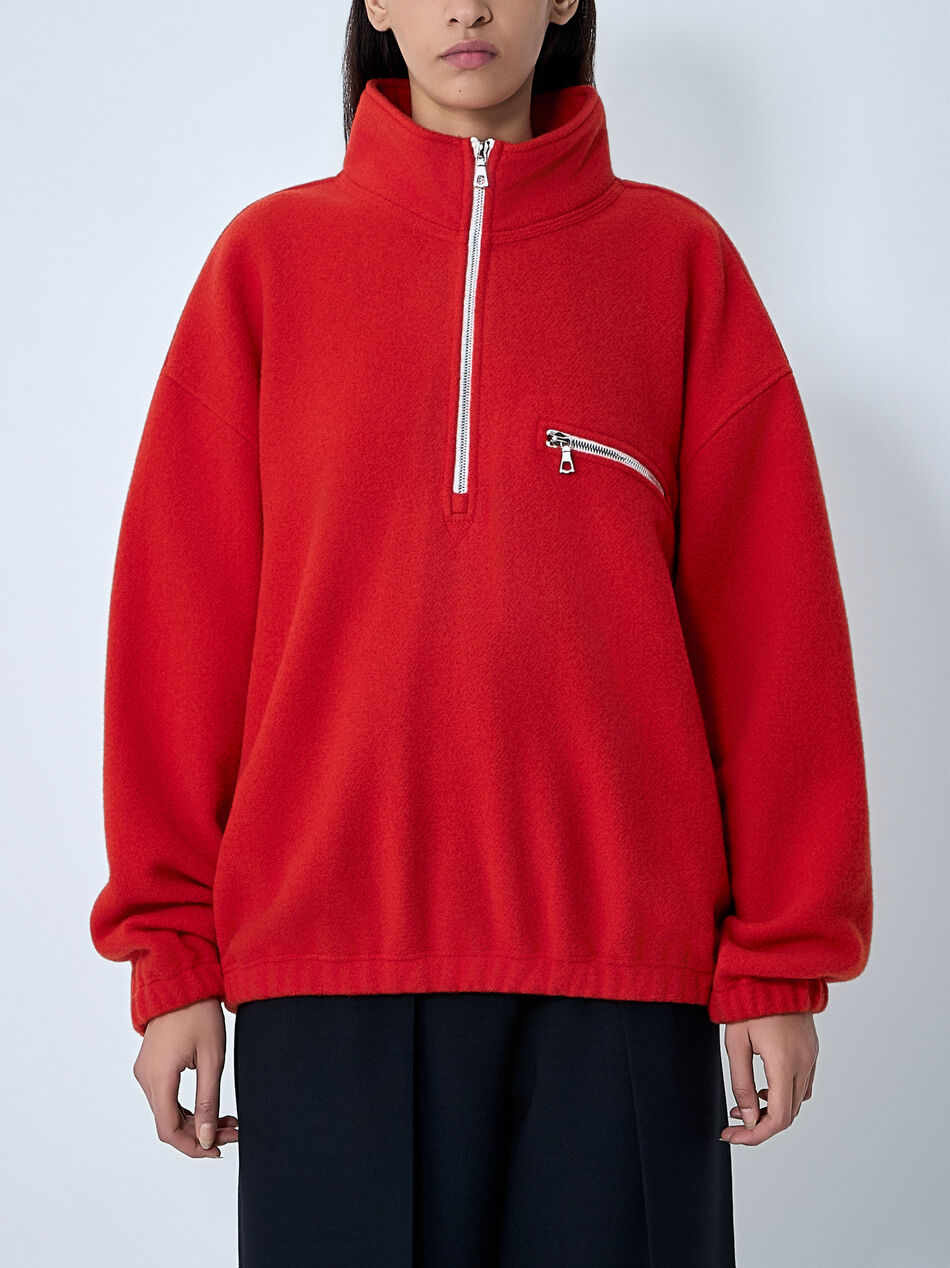 Zip-Up Fleece Sweatshirt