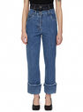 Rokh Contrast Waistline Jeans   flrok0247008blu