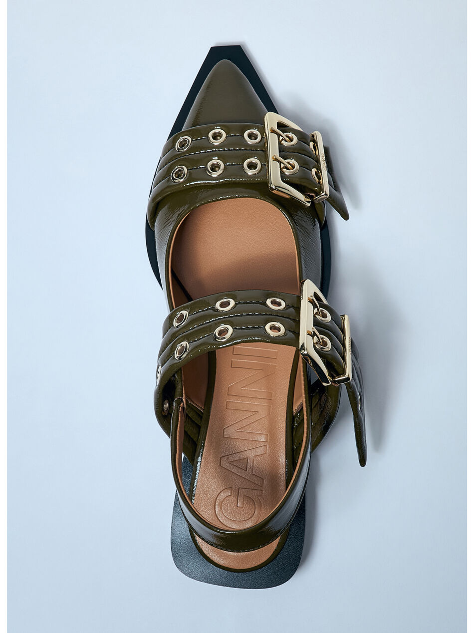 Feminine Buckle Ballerina Flats