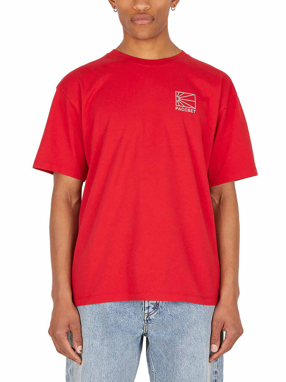Paccbet Logo Printed T-shirt in Red