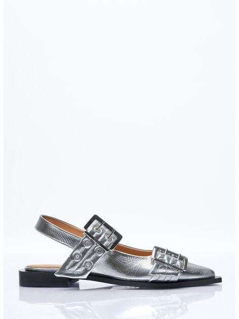 Feminine Buckle Ballerina Flats