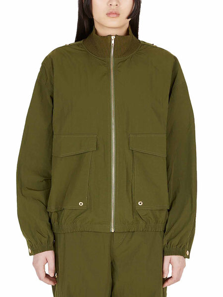 Windbreaker with Button Detail