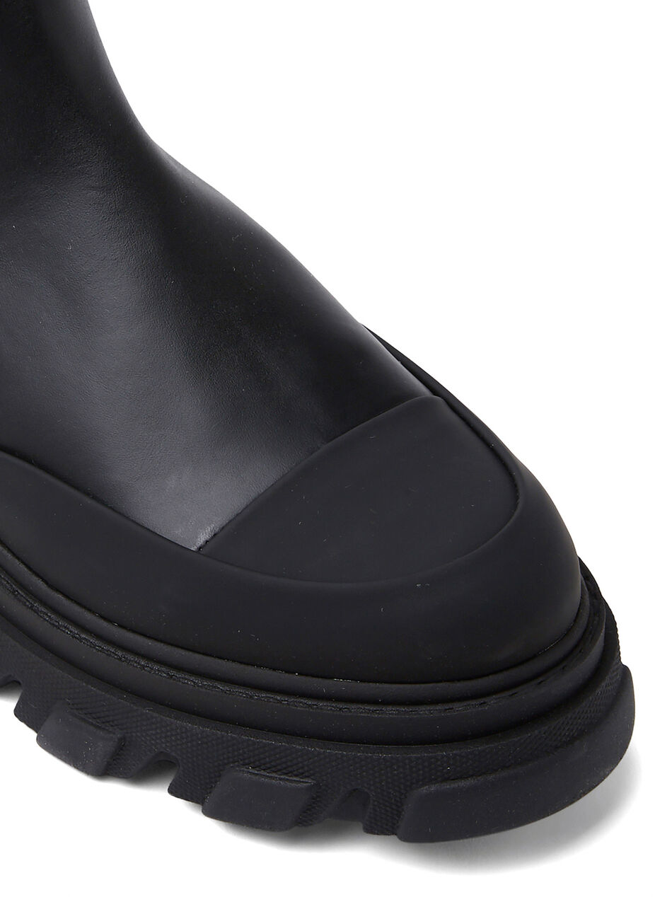 Leather Chelsea Ankle Boots in Black