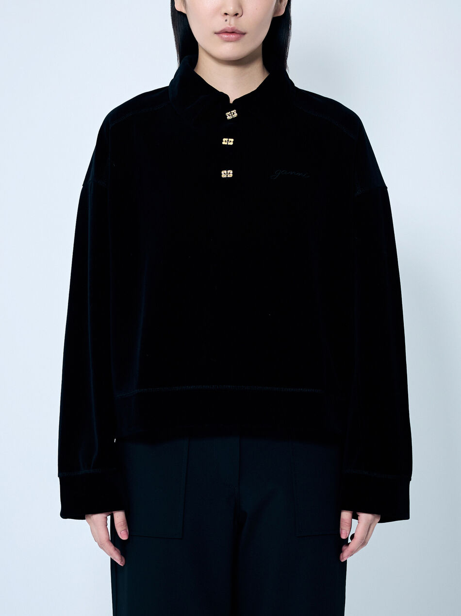 Heavy Velour Polo Shirt