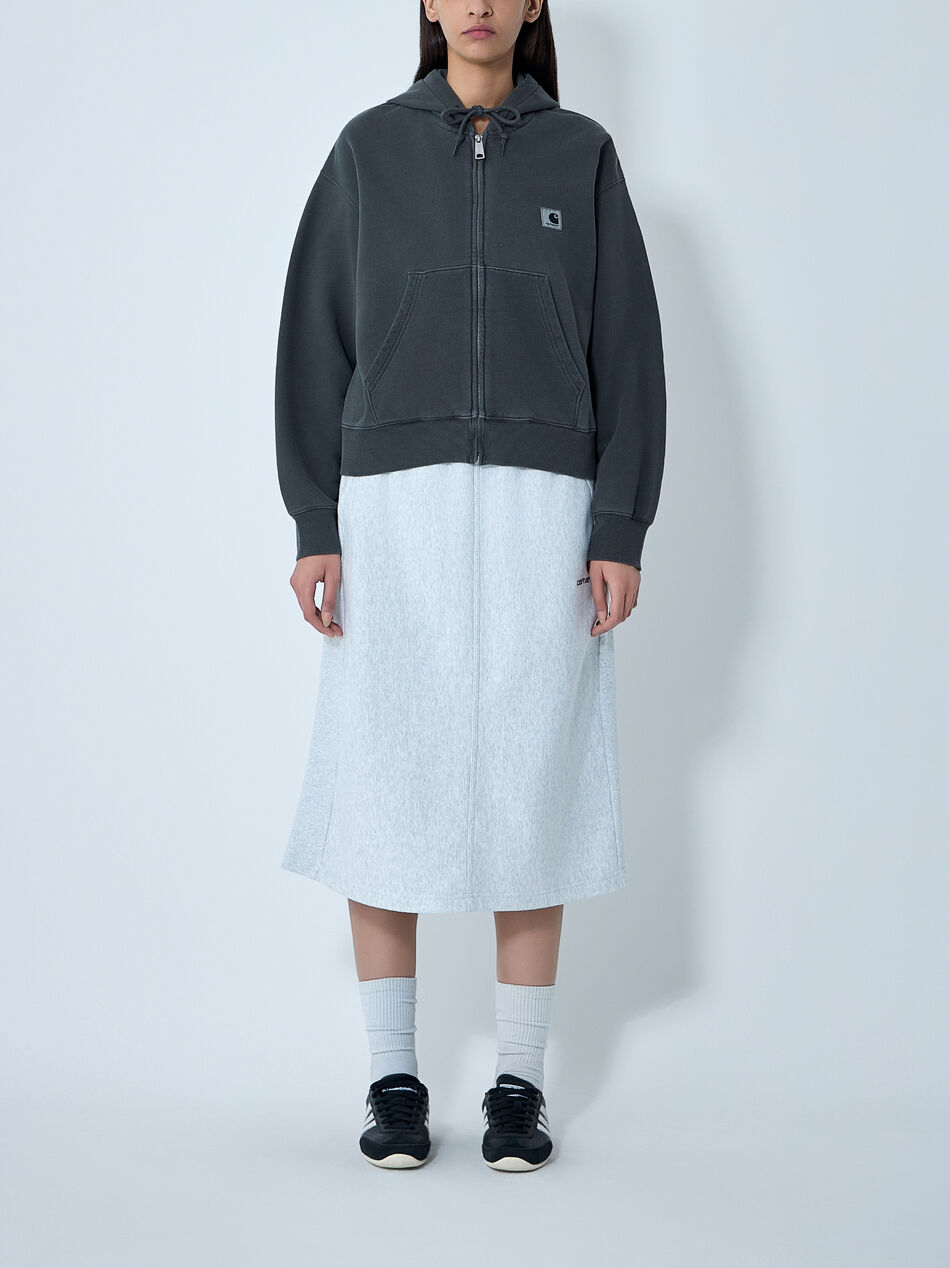 Hooded Logo Motif Sweatshirt